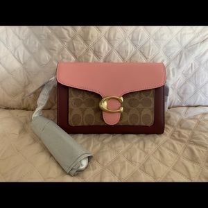 Coach 86094 TABBY CHAIN CLUTCH IN COLORBLOCK SIGNATURE CANVAS